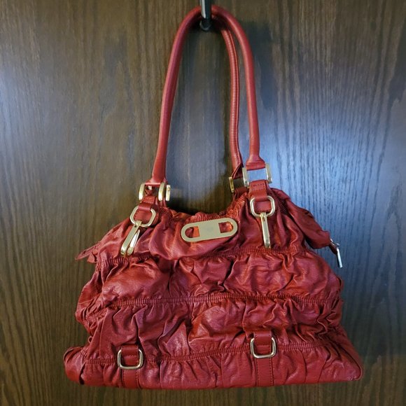 JM Collection New York RED Leather Bag - Picture 7 of 16